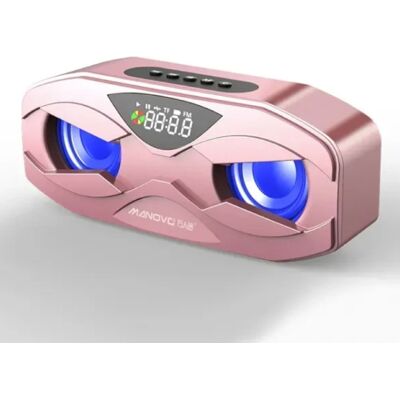 Manovo Draadloze Luidspreker - FM Radio Wekker Bluetooth 5.0 Soundbar - Roze Manovo Draadloze Luidspreker - FM Radio Wekker Bluetooth 5.0 Soundbar - Roze