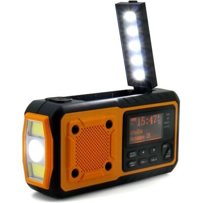 Sayin DAB376BT Draagbare Noodradio met Powerbank en Zaklamp - Bluetooth FM Radio Ontvanger - Oranje Sayin DAB376BT Draagbare Noodradio met Powerbank en Zaklamp - Bluetooth FM Radio Ontvanger - Oranje