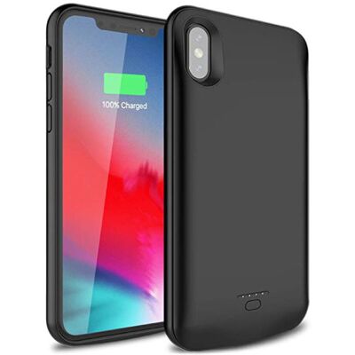 Stuff Certified® iPhone XS Max 5000mAh Slim Powercase Powerbank Oplader Batterij Cover Case Hoesje Zwart Stuff Certified® iPhone XS Max 5000mAh Slim Powercase Powerbank Oplader Batterij Cover Case Hoesje Zwart