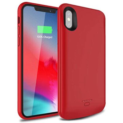 Stuff Certified® iPhone XS Max 5000mAh Slim Powercase Powerbank Oplader Batterij Cover Case Hoesje Rood Stuff Certified® iPhone XS Max 5000mAh Slim Powercase Powerbank Oplader Batterij Cover Case Hoesje Rood