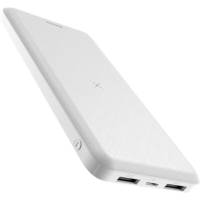 Baseus 10.000mAh Draadloze Qi Oplader + Powerbank Noodaccu Batterij Wireless Charger Pad Wit Baseus 10.000mAh Draadloze Qi Oplader + Powerbank Noodaccu Batterij Wireless Charger Pad Wit