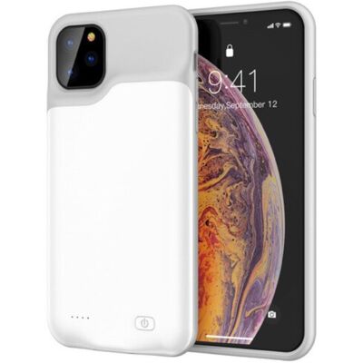 Stuff Certified® iPhone 11 Pro Max Slim Powercase 6000mAh Powerbank Hoesje Oplader Batterij Cover Case Wit Stuff Certified® iPhone 11 Pro Max Slim Powercase 6000mAh Powerbank Hoesje Oplader Batterij Cover Case Wit
