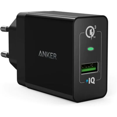 ANKER Stekkerlader - PowerIQ / Quick Charge 3.0 Wallcharger AC Thuislader Muur Oplader Adapter Zwart ANKER Stekkerlader - PowerIQ / Quick Charge 3.0 Wallcharger AC Thuislader Muur Oplader Adapter Zwart