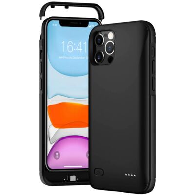 Stuff Certified® iPhone 12 Powercase 4000mAh Powerbank Hoesje Oplader Batterij Cover Case Zwart Stuff Certified® iPhone 12 Powercase 4000mAh Powerbank Hoesje Oplader Batterij Cover Case Zwart