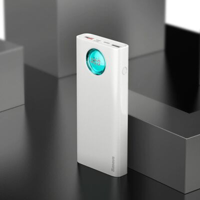 Baseus Powerbank met 5 Poorten en Quick Charge 3.0 - 20.000mAh LED Display Externe Noodaccu Batterij Oplader Charger Wit Baseus Powerbank met 5 Poorten en Quick Charge 3.0 - 20.000mAh LED Display Externe Noodaccu Batterij Oplader Charger Wit