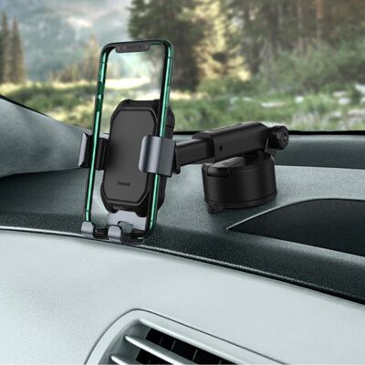 Baseus Universele Telefoonhouder Auto met Dashboard Standaard - Zwaartekracht Smartphone Holder Zwart Baseus Universele Telefoonhouder Auto met Dashboard Standaard - Zwaartekracht Smartphone Holder Zwart