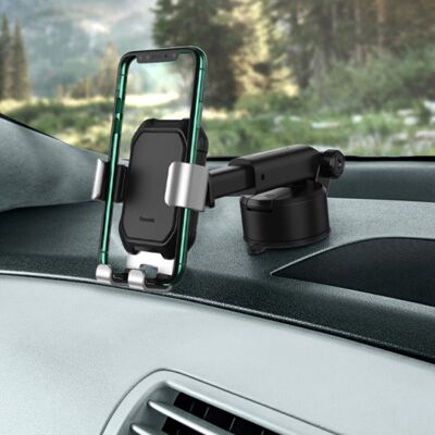 Baseus Universele Telefoonhouder Auto met Dashboard Standaard - Zwaartekracht Smartphone Holder Zilver Baseus Universele Telefoonhouder Auto met Dashboard Standaard - Zwaartekracht Smartphone Holder Zilver