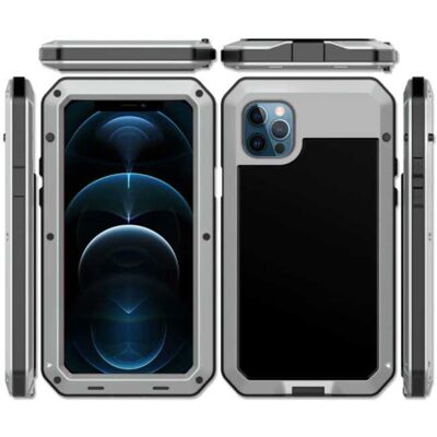 R-JUST iPhone 6 Plus 360° Full Body Case Tank Hoesje + Screenprotector - Shockproof Cover Metaal Zilver R-JUST iPhone 6 Plus 360° Full Body Case Tank Hoesje + Screenprotector - Shockproof Cover Metaal Zilver