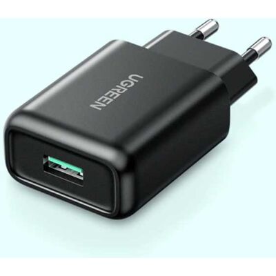 UGREEN 18W Stekkerlader - Quick Charge 3.0 USB Oplader Muur Wallcharger Thuislader Adapter Zwart UGREEN 18W Stekkerlader - Quick Charge 3.0 USB Oplader Muur Wallcharger Thuislader Adapter Zwart