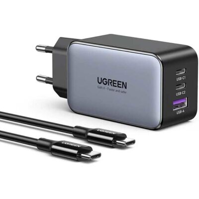 UGREEN 65W Stekkerlader met 100W Oplaadkabel - GaN / Quick Charge 4.0 / PD USB Oplader Muur Lader Stekkerlader Adapter UGREEN 65W Stekkerlader met 100W Oplaadkabel - GaN / Quick Charge 4.0 / PD USB Oplader Muur Lader Stekkerlader Adapter