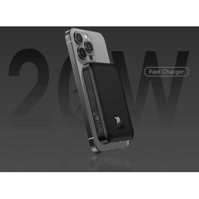 Baseus 10.000mAh Mini Magnetische Qi Powerbank voor Mobiele Telefoons - 20W PD Oplader Draadloos Batterij Accu Zwart Baseus 10.000mAh Mini Magnetische Qi Powerbank voor Mobiele Telefoons - 20W PD Oplader Draadloos Batterij Accu Zwart