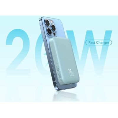 Baseus 10.000mAh Mini Magnetische Qi Powerbank voor Mobiele Telefoons - 20W PD Oplader Draadloos Batterij Accu Blauw Baseus 10.000mAh Mini Magnetische Qi Powerbank voor Mobiele Telefoons - 20W PD Oplader Draadloos Batterij Accu Blauw