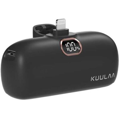 Kuulaa 5000mAh Mini Powerbank voor iPhone Lightning - QC / PD Externe Noodaccu Batterij Oplader Zwart Kuulaa 5000mAh Mini Powerbank voor iPhone Lightning - QC / PD Externe Noodaccu Batterij Oplader Zwart