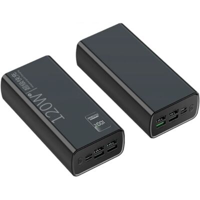 Xiaomi Mijia 50.000mAh Powerbank met 5 Oplaadpoorten - LED Display - 120W Batterij Oplader - Zwart Xiaomi Mijia 50.000mAh Powerbank met 5 Oplaadpoorten - LED Display - 120W Batterij Oplader - Zwart