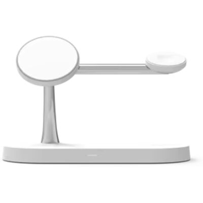 Stuff Certified® 3 in 1 Draadloos Qi Oplaadstation - Compatibel met Apple iPhone / iWatch / AirPods - Charging Dock 15W Oplader Nachtlampje - Wit Stuff Certified® 3 in 1 Draadloos Qi Oplaadstation - Compatibel met Apple iPhone / iWatch / AirPods - Charging Dock 15W Oplader Nachtlampje - Wit