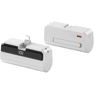 Stuff Certified® 10.000mAh Mini Capsule Powerbank voor iPhone Lightning - Noodaccu Batterij Oplader - Wit Stuff Certified® 10.000mAh Mini Capsule Powerbank voor iPhone Lightning - Noodaccu Batterij Oplader - Wit