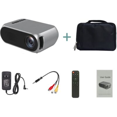 Veidadz YG320 Mini LED Projector met Opbergtas - Scherm Beamer Home Media Speler Zilver Veidadz YG320 Mini LED Projector met Opbergtas - Scherm Beamer Home Media Speler Zilver