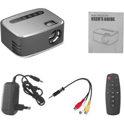Stuff Certified® T20 LED Projector - Mini Beamer Home Media Speler Zwart Stuff Certified® T20 LED Projector - Mini Beamer Home Media Speler Zwart