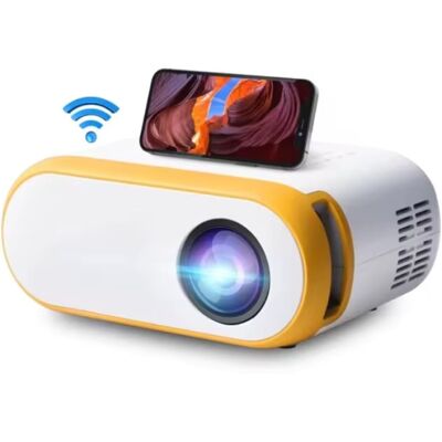 Salange Q11 Mini Projector - 200 ANSI Lumen - 720p - Screen Mirroring Beamer Home Media Speler - Geel Salange Q11 Mini Projector - 200 ANSI Lumen - 720p - Screen Mirroring Beamer Home Media Speler - Geel