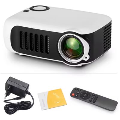 AUN A2000 Mini Projector - 1000 Lumen - Screen Mirroring Beamer Home Media Speler - Wit AUN A2000 Mini Projector - 1000 Lumen - Screen Mirroring Beamer Home Media Speler - Wit