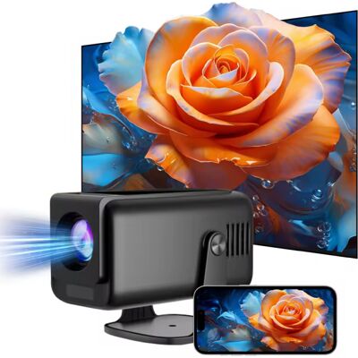 Salange HP320 Mini Projector - 390 ANSI Lumen - Screen Mirroring Beamer Home Media Speler - Zwart Salange HP320 Mini Projector - 390 ANSI Lumen - Screen Mirroring Beamer Home Media Speler - Zwart