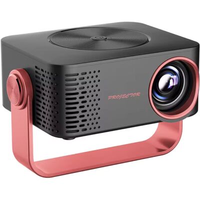 Bytelike 1080p Mini Projector - Screen Mirroring Beamer Home Media Speler - Zwart Roze Bytelike 1080p Mini Projector - Screen Mirroring Beamer Home Media Speler - Zwart Roze