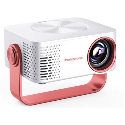 Bytelike 1080p Mini Projector - Screen Mirroring Beamer Home Media Speler - Wit Roze Bytelike 1080p Mini Projector - Screen Mirroring Beamer Home Media Speler - Wit Roze