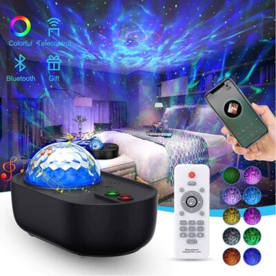ZINUO Sterren Projector met Afstandsbediening - Bluetooth Sterrenhemel Muziek Sfeerlamp Tafellamp Zwart ZINUO Sterren Projector met Afstandsbediening - Bluetooth Sterrenhemel Muziek Sfeerlamp Tafellamp Zwart