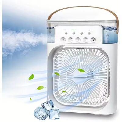 RUDECK Draagbare Ventilator / Humidifier / Air Conditoner - Mini USB Luchtkoeler - Wit RUDECK Draagbare Ventilator / Humidifier / Air Conditoner - Mini USB Luchtkoeler - Wit