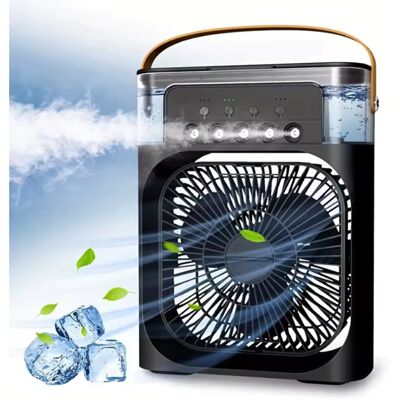 RUDECK Draagbare Ventilator / Humidifier / Air Conditoner - Mini USB Luchtkoeler - Zwart RUDECK Draagbare Ventilator / Humidifier / Air Conditoner - Mini USB Luchtkoeler - Zwart