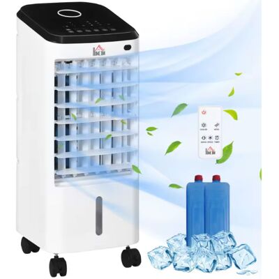 Homcom Draagbare Air Conditoner - Luchtkoeler Ventilator met Watertank - Wit Homcom Draagbare Air Conditoner - Luchtkoeler Ventilator met Watertank - Wit