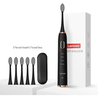 Lenovo Elektrische Tandenborstel Set 2 - Waterdicht Sonisch USB Oplaadstation Zwart Lenovo Elektrische Tandenborstel Set 2 - Waterdicht Sonisch USB Oplaadstation Zwart