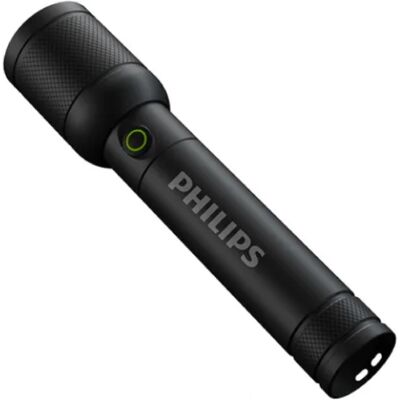Philips Zaklamp met Zoom - USB Oplaadbaar High Power LED Licht Zwart Philips Zaklamp met Zoom - USB Oplaadbaar High Power LED Licht Zwart
