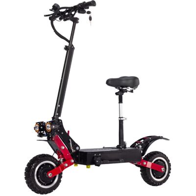 Janobike T85 Elektrische Off-Road Smart E Step Scooter met Zitje - 5600W - 28Ah Batterij - 10 inch Wielen Janobike T85 Elektrische Off-Road Smart E Step Scooter met Zitje - 5600W - 28Ah Batterij - 10 inch Wielen