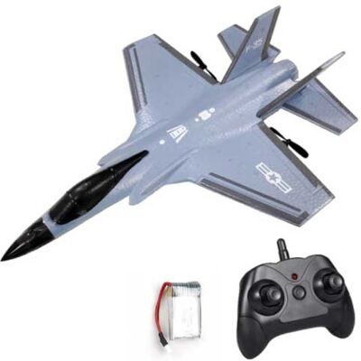 FX-635 RC Fighter Jet Glider met Afstandsbediening - Bestuurbaar Speelgoed Model Vliegtuig Grijs FX-635 RC Fighter Jet Glider met Afstandsbediening - Bestuurbaar Speelgoed Model Vliegtuig Grijs
