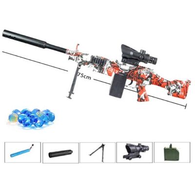 Csnoobs Elektrische Gel Blaster met 10.000 Balletjes - M249 Model Water Speelgoed Foam Shooter Rood Csnoobs Elektrische Gel Blaster met 10.000 Balletjes - M249 Model Water Speelgoed Foam Shooter Rood