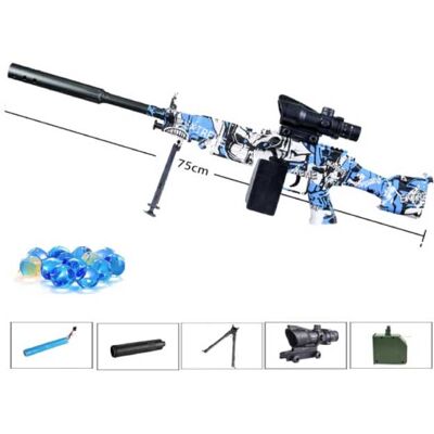 Csnoobs Elektrische Gel Blaster met 10.000 Balletjes - M249 Model Water Speelgoed Foam Shooter Blauw Csnoobs Elektrische Gel Blaster met 10.000 Balletjes - M249 Model Water Speelgoed Foam Shooter Blauw