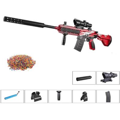 Csnoobs Elektrische Gel Blaster met 10.000 Balletjes - M416 Model Water Speelgoed Foam Shooter Rood Csnoobs Elektrische Gel Blaster met 10.000 Balletjes - M416 Model Water Speelgoed Foam Shooter Rood