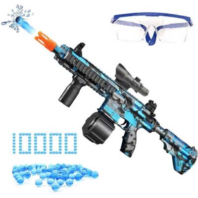 Csnoobs Elektrische Gel Blaster met 10.000 Balletjes - M416 Model Water Speelgoed Foam Shooter Blauw Csnoobs Elektrische Gel Blaster met 10.000 Balletjes - M416 Model Water Speelgoed Foam Shooter Blauw