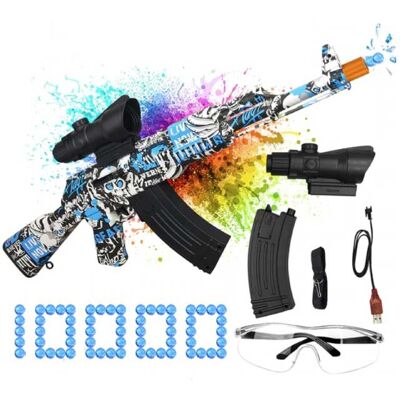 Csnoobs Elektrische Gel Blaster met 10.000 Balletjes - AK47 Model Water Speelgoed Foam Shooter Blauw Csnoobs Elektrische Gel Blaster met 10.000 Balletjes - AK47 Model Water Speelgoed Foam Shooter Blauw