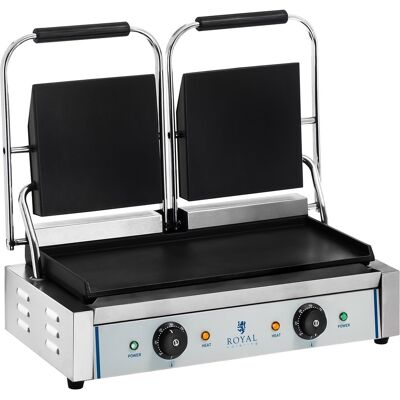 Royal Catering Dubbele contactgrill - glad - 2 x 1.800 W RCKG- 3600-F Royal Catering Dubbele contactgrill - glad - 2 x 1.800 W RCKG- 3600-F