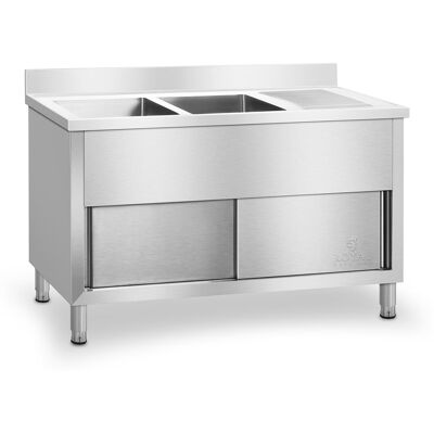 Royal Catering Dubbele Spoeltafel - 140 x 60 cm RCHS-1400WS Royal Catering Dubbele Spoeltafel - 140 x 60 cm RCHS-1400WS