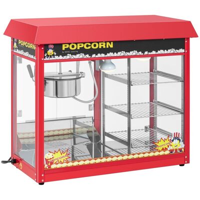 Popcornmachine - 5 kg/u - 1820 W - verwarmde vitrine - rood - Royal Catering RCPC-16E Popcornmachine - 5 kg/u - 1820 W - verwarmde vitrine - rood - Royal Catering RCPC-16E