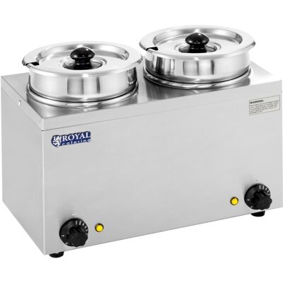 Royal Catering Bain Marie - 2 x 2,75 liter - 300 W RCBM-2/4R Royal Catering Bain Marie - 2 x 2,75 liter - 300 W RCBM-2/4R