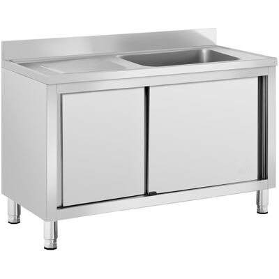 Wastafel kast - 1 Basin - Royal Catering - Roestvrij staal - 120 x 60 cm RC-IKS07 Wastafel kast - 1 Basin - Royal Catering - Roestvrij staal - 120 x 60 cm RC-IKS07