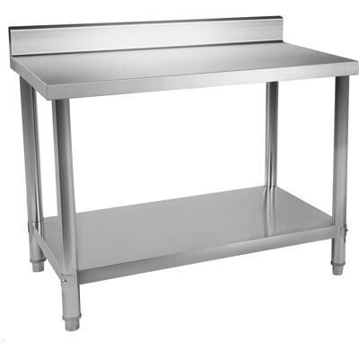 RVS werktafel - ECO - 120 x 60 cm - 400 kg - achterwand - Royal Catering RCAT-120/60-S RVS werktafel - ECO - 120 x 60 cm - 400 kg - achterwand - Royal Catering RCAT-120/60-S