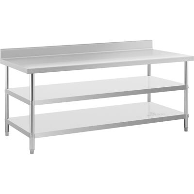 RVS werktafel - ECO - 200 x 90 cm - 500 kg - tussenplank - Royal Catering RCAT-200/90-SPS3SH RVS werktafel - ECO - 200 x 90 cm - 500 kg - tussenplank - Royal Catering RCAT-200/90-SPS3SH