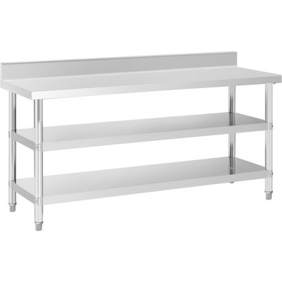 RVS werktafel - ECO - 180 x 60 cm - 500 kg - tussenplank - Royal Catering RCAT-180/60-SPS3SH RVS werktafel - ECO - 180 x 60 cm - 500 kg - tussenplank - Royal Catering RCAT-180/60-SPS3SH