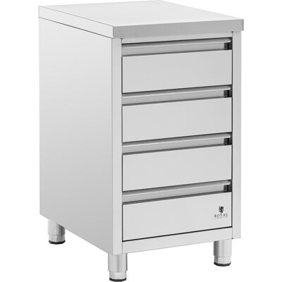 RVS werkkast - 4 laden - 50 x 60 cm - Royal Catering RCCD-4S RVS werkkast - 4 laden - 50 x 60 cm - Royal Catering RCCD-4S
