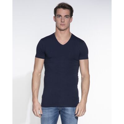 Slater Heren Ondershirts Stretch V-hals 2-pack Donkerblauw In Maat: XXL Slater Heren Ondershirts Stretch V-hals 2-pack Donkerblauw In Maat: XXL